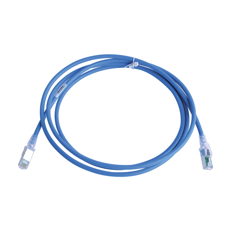 Cable de Parcheo Z-MAX Cat6A S/FTP CM/LS0H 7ft Azul Version Bulk