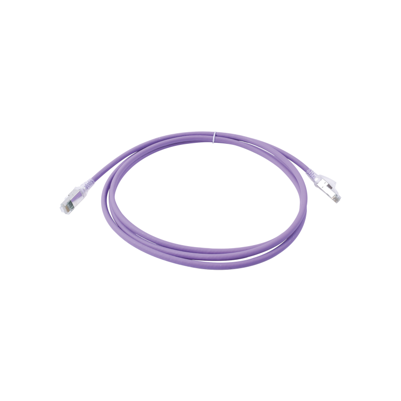 Cable de Parcheo Z-MAX Cat6A S/FTP CM/LS0H 7ft Violeta Version Bulk