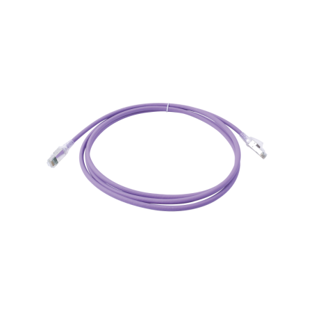 Cable de Parcheo Z-MAX Cat6A S/FTP CM/LS0H 7ft Violeta Version Bulk