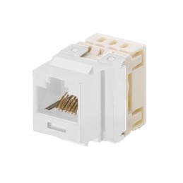 Conector Jack Estilo 110 (de Impacto) Tipo Keystone Cat5e 8 cables Blanco