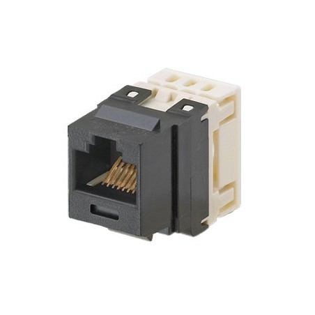 Conector Jack Estilo 110 (de Impacto) Tipo Keystone Cat5e 8 cables Negro