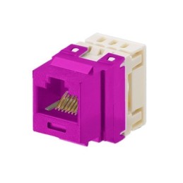 Conector Jack Estilo 110 (de Impacto) Tipo Keystone Cat5e 8 cables Violeta