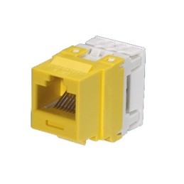 Conector Jack Estilo 110 (de Impacto) Tipo Keystone Cat6 8 cables Amarillo