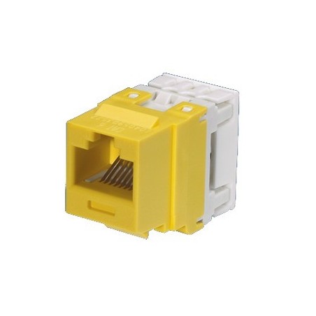 Conector Jack Estilo 110 (de Impacto) Tipo Keystone Cat6 8 cables Amarillo