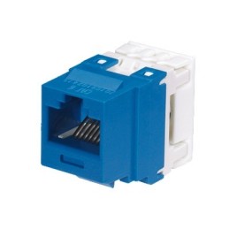 Conector Jack Estilo 110 (de Impacto) Tipo Keystone Cat6 8 cables Azul