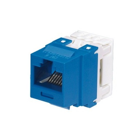 Conector Jack Estilo 110 (de Impacto) Tipo Keystone Cat6 8 cables Azul