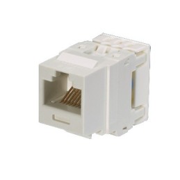 Conector Jack Estilo 110 (de Impacto) Tipo Keystone Cat6 8 cables Blanco