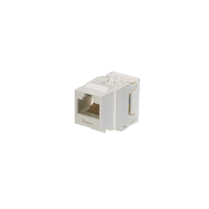 Conector Jack Estilo 110 (de Impacto) Tipo Keystone Cat6 8 cables Blanco