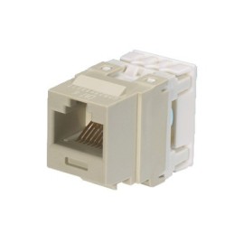 Conector Jack Estilo 110 (de Impacto) Tipo Keystone Cat6 8 cables Blanco mate