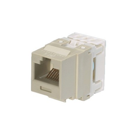 Conector Jack Estilo 110 (de Impacto) Tipo Keystone Cat6 8 cables Blanco mate