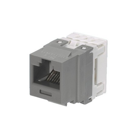 Conector Jack Estilo 110 (de Impacto) Tipo Keystone Cat6 8 cables Gris