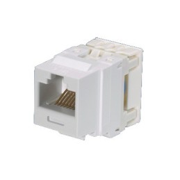 Conector Jack Estilo 110 (de Impacto) Tipo Keystone Cat6 8 cables Marfil