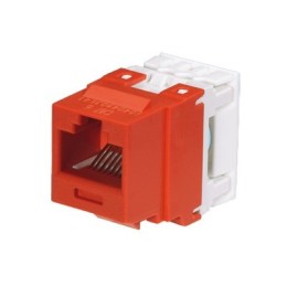 Conector Jack Estilo 110 (de Impacto) Tipo Keystone Cat6 8 cables Rojo