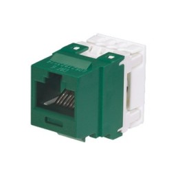 Conector Jack Estilo 110 (de Impacto) Tipo Keystone Cat6 8 cables Verde