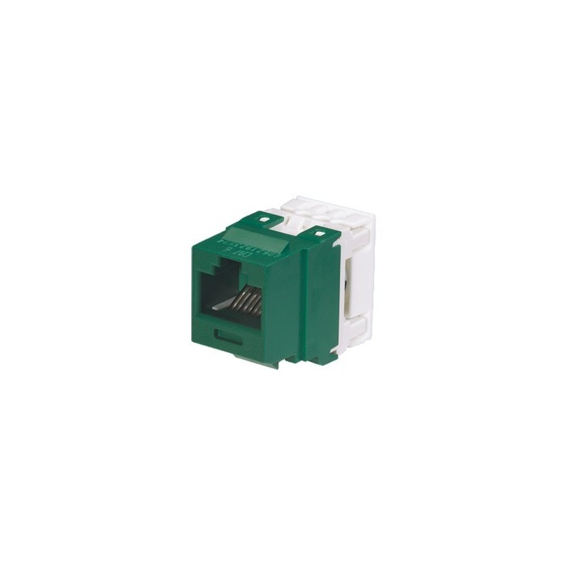 Conector Jack Estilo 110 (de Impacto) Tipo Keystone Cat6 8 cables Verde