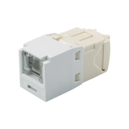 Conector Jack RJ45  Estilo TG con Ventana Mini-Com Cat6 8 cables Blanco