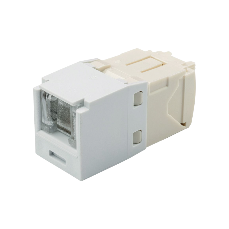 Conector Jack RJ45  Estilo TG con Ventana Mini-Com Cat6 8 cables Blanco