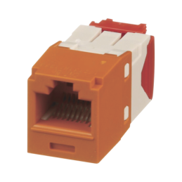 Conector Jack RJ45  Estilo TG Mini-Com Cat5e 8 cables Naranja