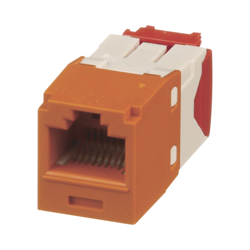 Conector Jack RJ45  Estilo TG Mini-Com Cat5e 8 cables Naranja