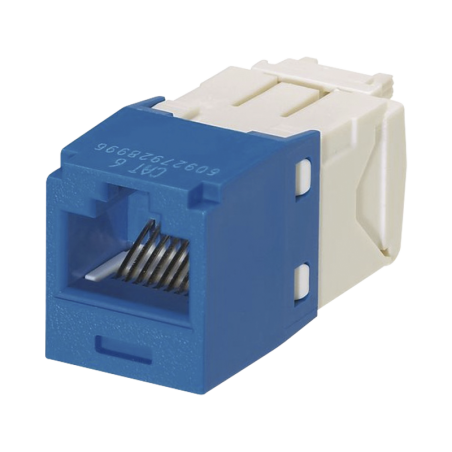 Conector Jack RJ45  Estilo TG Mini-Com Cat6 8 cables Azul