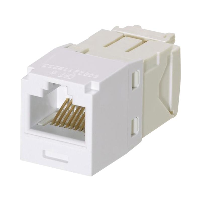 Conector Jack RJ45  Estilo TG Mini-Com Cat6 8 cables Blanco