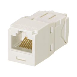 Conector Jack RJ45  Estilo TG Mini-Com Cat6 8 cables Blanco Mate