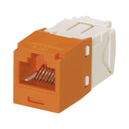 Conector Jack RJ45  Estilo TG Mini-Com Cat6 8 cables Naranja