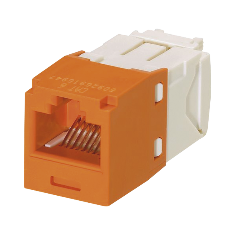 Conector Jack RJ45  Estilo TG Mini-Com Cat6 8 cables Naranja