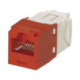 Conector Jack RJ45  Estilo TG Mini-Com Cat6 8 cables Rojo