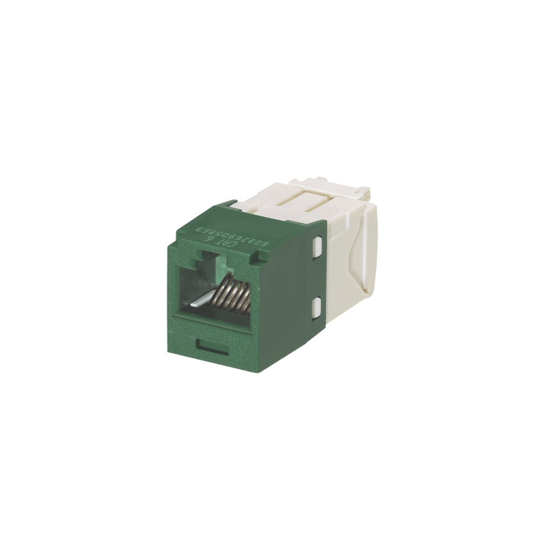 Conector Jack RJ45  Estilo TG Mini-Com Cat6 8 cables Verde