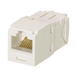 Conector Jack RJ45  Estilo TG Mini-Com Cat6A 8 cables Blanco Mate