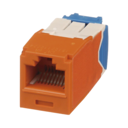 Conector Jack RJ45  Estilo TG Mini-Com Cat6A 8 cables Naranja