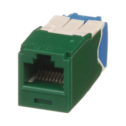 Conector Jack RJ45  Estilo TG Mini-Com Cat6A 8 cables Verde