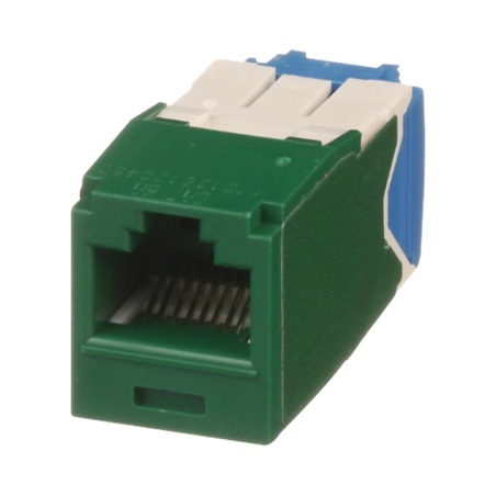 Conector Jack RJ45  Estilo TG Mini-Com Cat6A 8 cables Verde