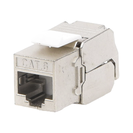 Conector Jack RJ45Keystone Cat6 Blindado (STP) sin herramienta (toolless)