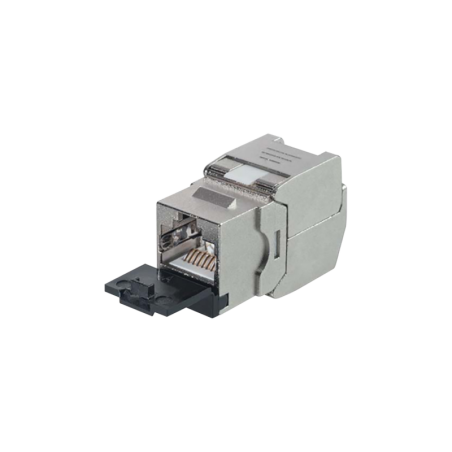 Conector Jack RJ45STP Keystone Toolless (Sin herramienta) CAT6A con tapa