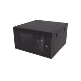 Gabinete de Pared con Puerta de Cristal Templado 635 mm de Profundidad 6U Rack de 19'' Acero Reforzado