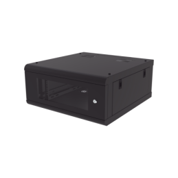 Gabinete de Pared con Puerta de Cristal Templado 635mm de Profundidad 4U Rack de 19'' Acero Reforzado