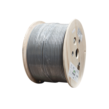 Bobina de Cable Blindado F/UTP de 4 Pares Z-MAX Cat6A 10GBase-T CM Gris 305m