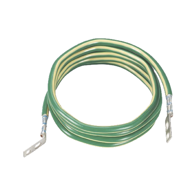 Jumper Aterrizar Equipos 6 AWG con Terminal Doblada a 45 Grados 1.8m de Largo