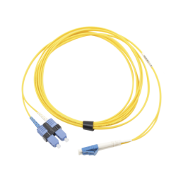 Jumper de Fibra Optica Monomodo (OS2) XGLO LC/UPC-SC/UPC Duplex OFNR Amarillo 3 Metros