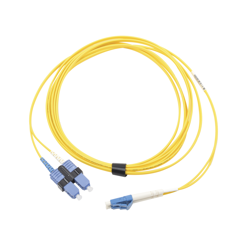 Jumper de Fibra Optica Monomodo (OS2) XGLO LC/UPC-SC/UPC Duplex OFNR Amarillo 3 Metros