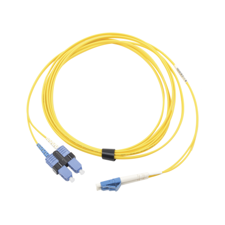 Jumper de Fibra Optica Monomodo (OS2) XGLO LC/UPC-SC/UPC Duplex OFNR Amarillo 3 Metros