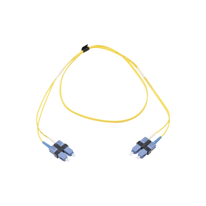 Jumper de Fibra Optica Monomodo (OS2) XGLO SC/UPC-SC/UPC Duplex OFNR Amarillo 1 Metro