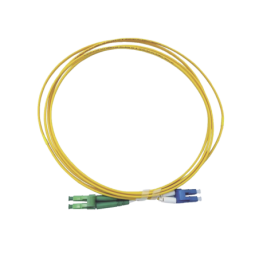 Jumper de Fibra Optica Monomodo 9/125 LC/UPC-LC/APC OFNR (Riser) 2.0 mm Duplex amarillo 3 metros