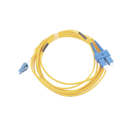 Jumper de Fibra Optica Monomodo 9/125 LC/UPC-SC/UPC PVC 2.0 mm Duplex amarillo 3 metros