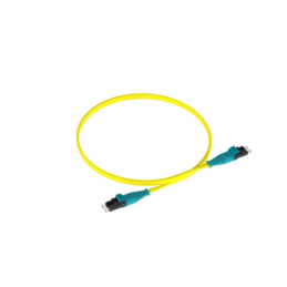 Jumper de Fibra Optica Monomodo 9/125 OS2 LC-LC Duplex Push Pull OFNR (Riser) Amarillo 3 Metros