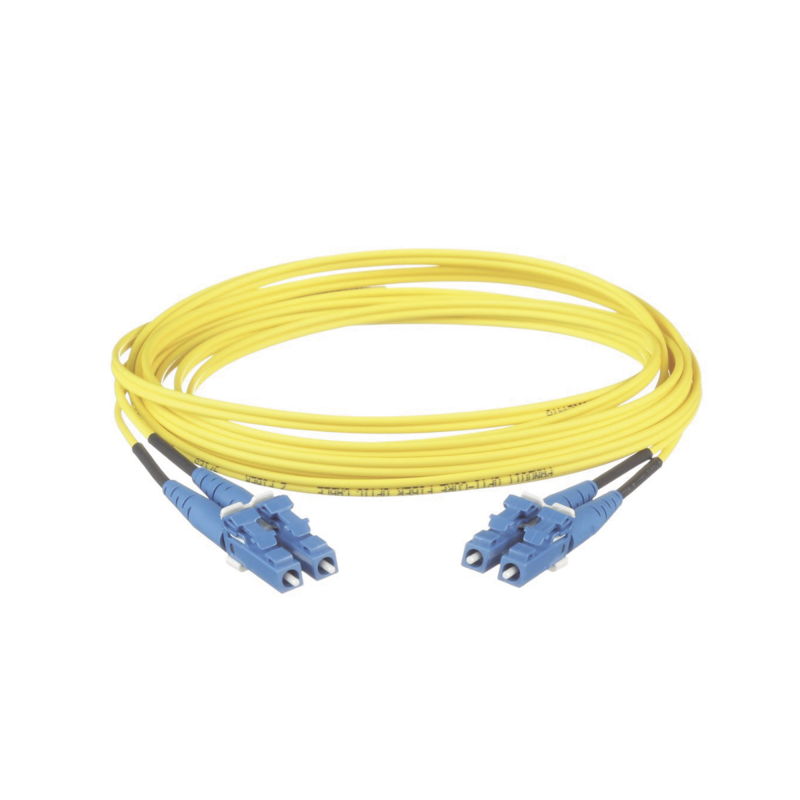 Jumper de Fibra Optica Monomodo 9/125 OS2 LC-LC Duplex LSZH Amarillo 1 Metro