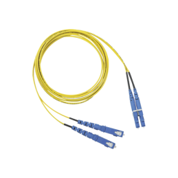 Jumper de Fibra Optica Monomodo 9/125 OS2 LC-SC Duplex OFNR (Riser) Amarillo 1 Metro