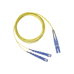 Jumper de Fibra Optica Monomodo 9/125 OS2 LC-SC Duplex OFNR (Riser) Amarillo 2 Metros